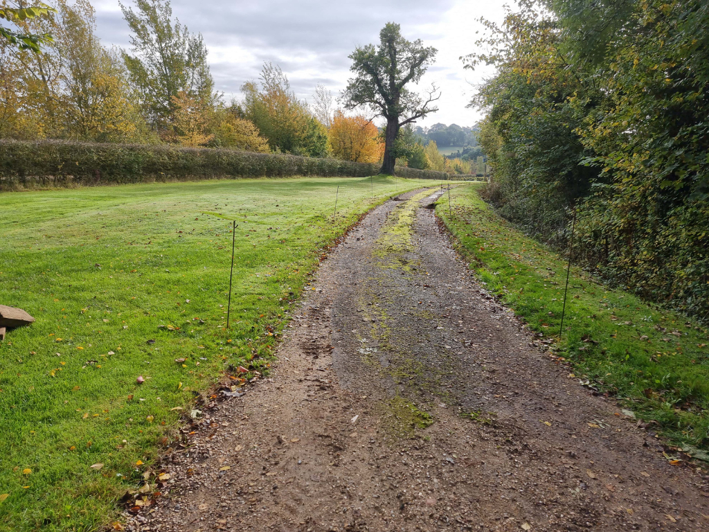 This is a large driveway which is just about to have a tar and chip driveway installed on by Lakenheath Driveway Services